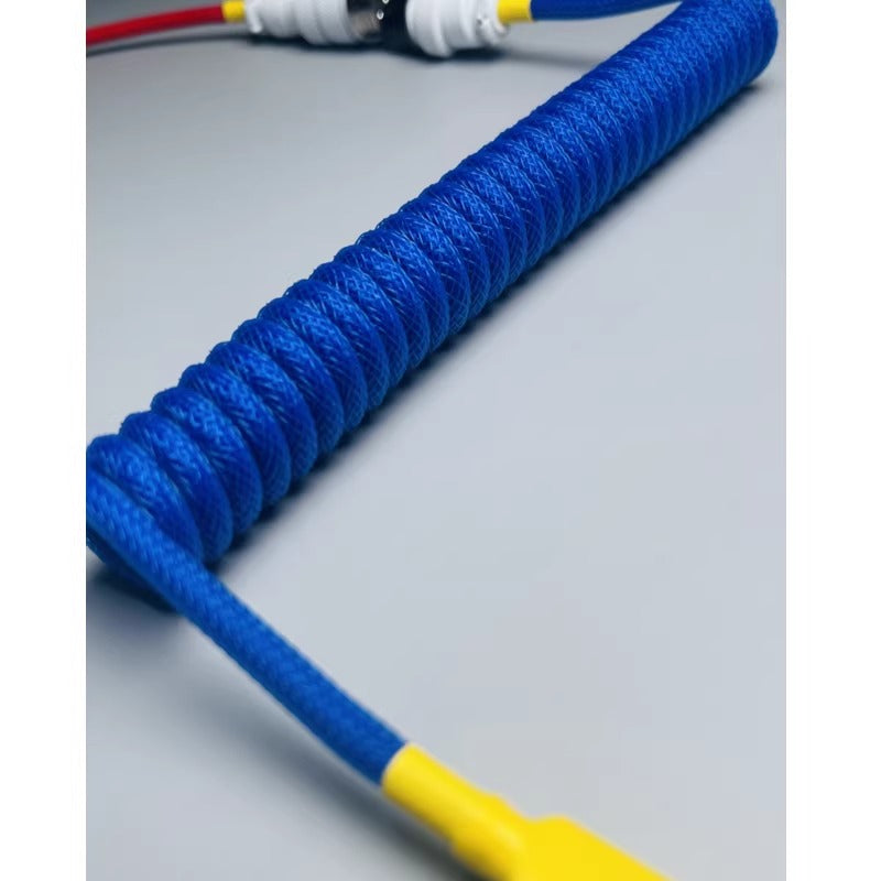 Gundam color manual spiral data cable, customized mechanical keyboard data cable Type-C plug