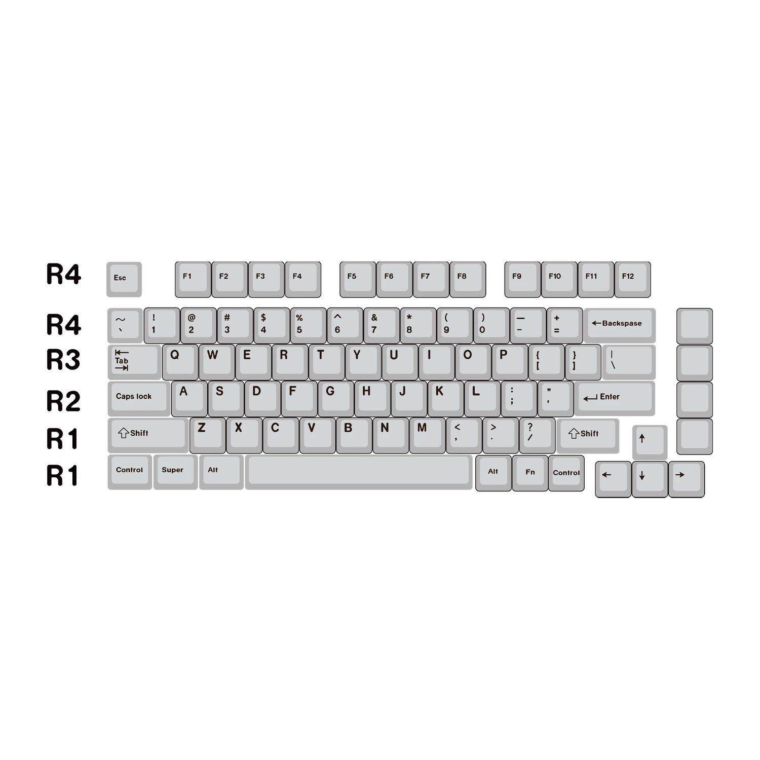 Anode violet aluminum alloy metal keycap set factory height, mechanical keyboard metal decorative keycaps, liquid character design artistic keycaps