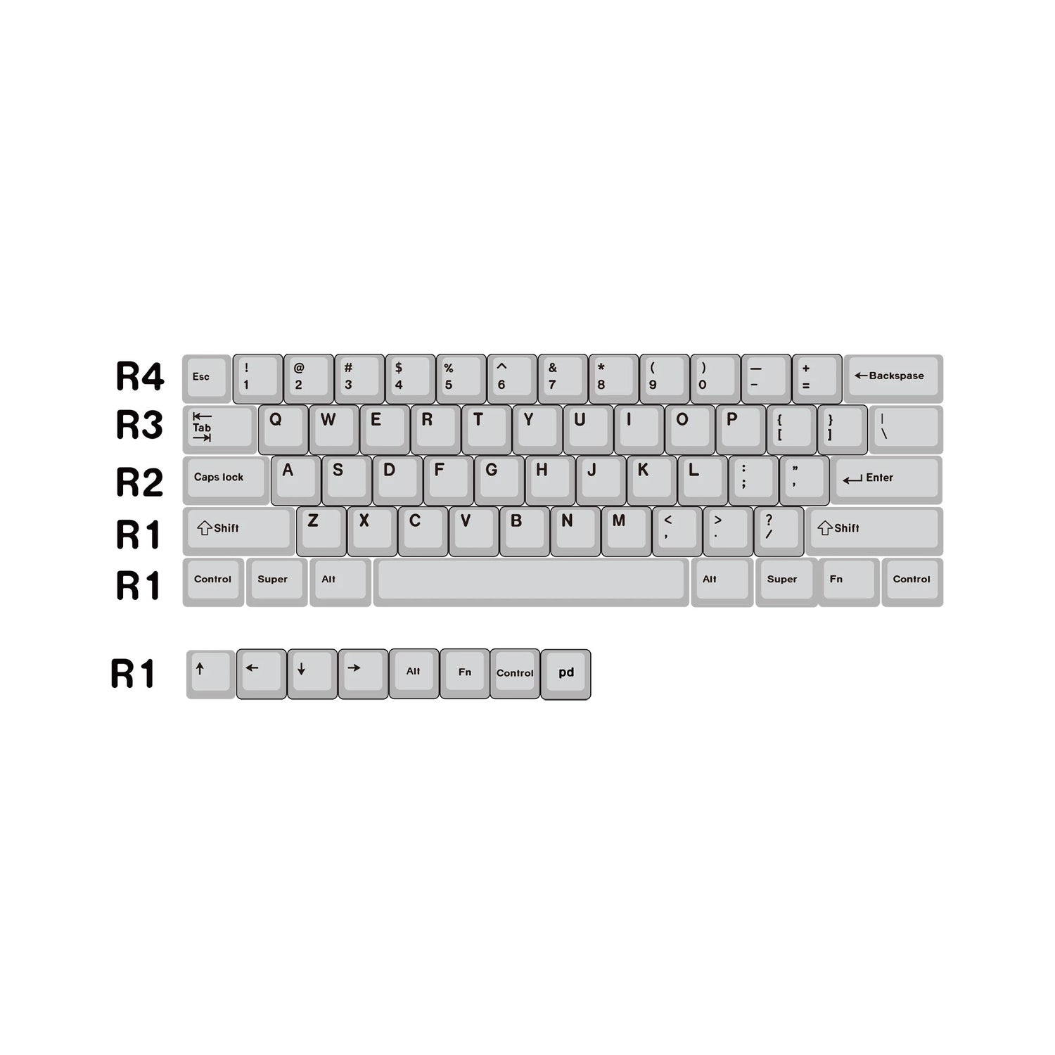 Anode violet aluminum alloy metal keycap set factory height, mechanical keyboard metal decorative keycaps, liquid character design artistic keycaps