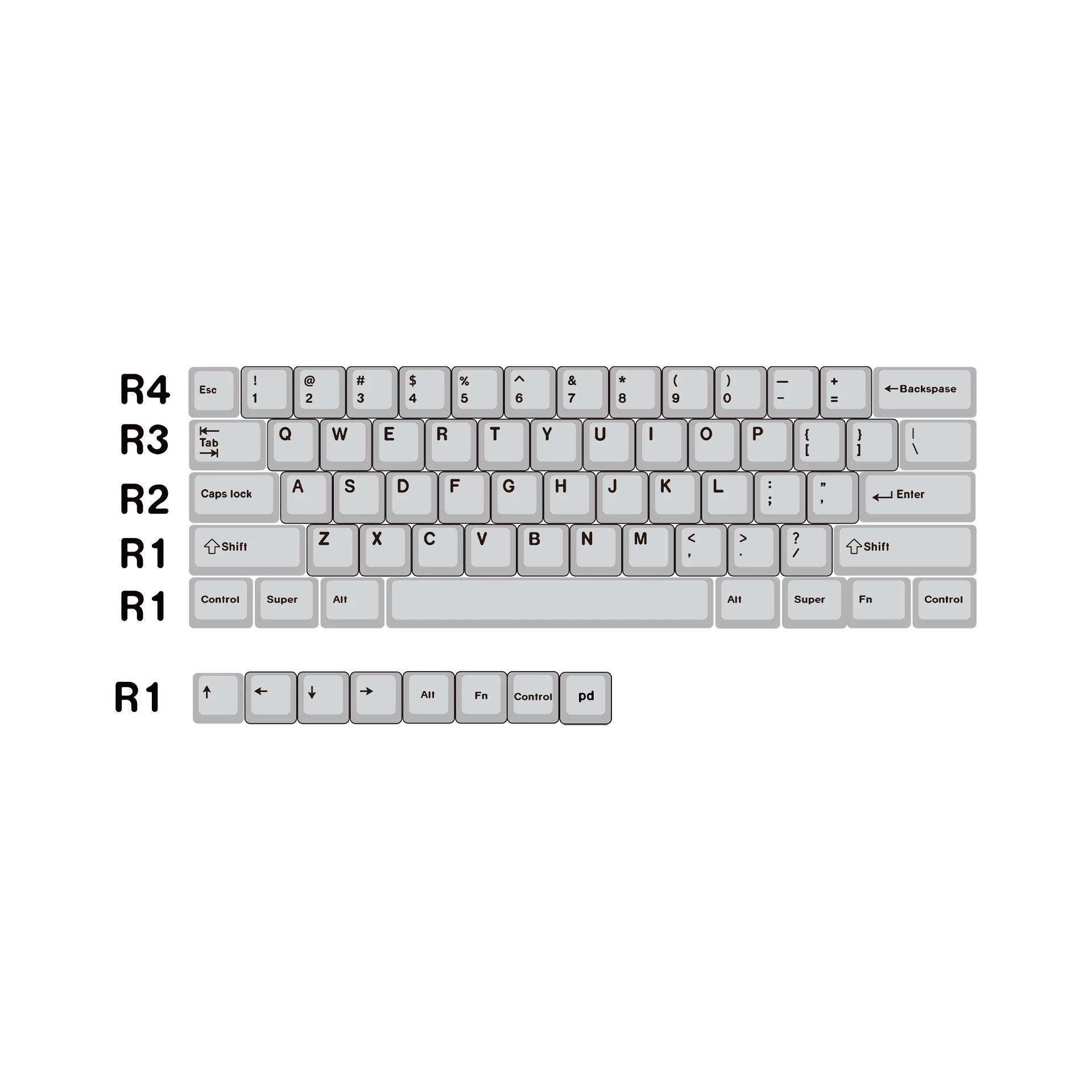 Anode violet aluminum alloy metal keycap set factory height, mechanical keyboard metal decorative keycaps, liquid character design artistic keycaps