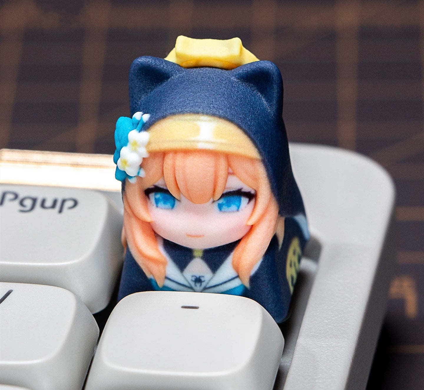 Blue Archive The Animation series, doujin character half body design multi-color resin personalized keycaps, anime game culture peripheral products keyboard decoration keycaps