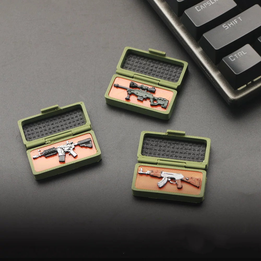 CS2 military firebox, resin printing molding,2.25U Enter key cartoon resin decorative keycaps, FPS game culture creative keycaps, mechanical keyboard decorative keycaps.