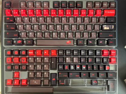 Naruto series, Akatsuki themed keycaps, Uchiha Itachi, Sharingan, PBT+PC material anime culture peripheral decoration keycap set