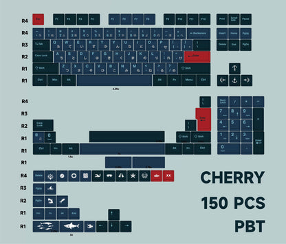 De profundis theme, PBT material personalized keycap set, movie anime and games cultural creative decoration keycap set, compatible with 61/64/68/75/84/87/104 mechanical keyboard