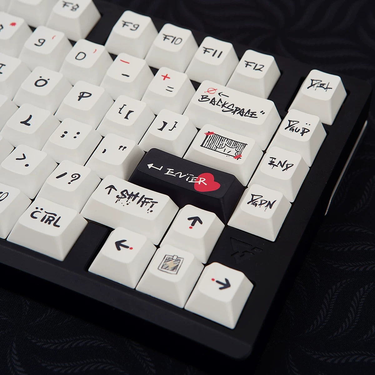 Original design personality world, PBT material personalized keycap set,  cultural creative decoration keycap set, compatible with 61/64/68/75/84/87/104 mechanical keyboard