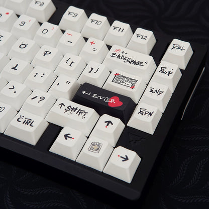 Original design personality world, PBT material personalized keycap set,  cultural creative decoration keycap set, compatible with 61/64/68/75/84/87/104 mechanical keyboard