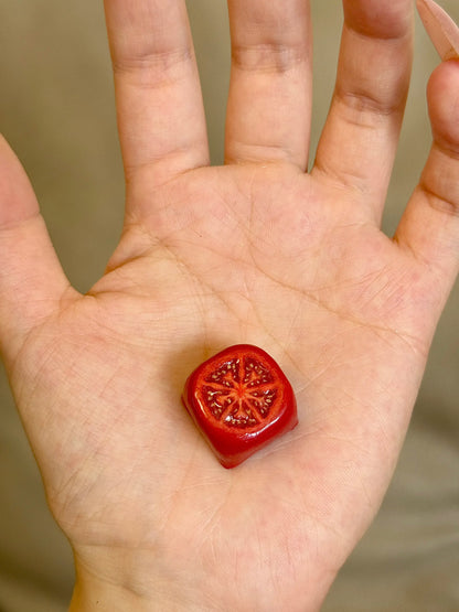 Simulated fruit series keycaps, handmade personalized keycaps made of soft clay material, mechanical keyboard creatively decorated keycaps