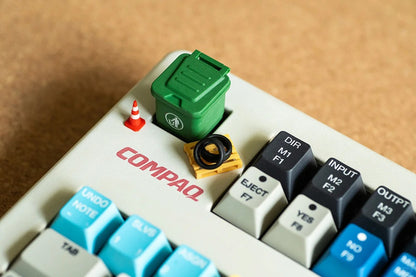 Environmentally friendly trash can personalized keycaps, creative pranks, funny and innovative design decorative keycaps, mechanical keyboard art installation keycaps