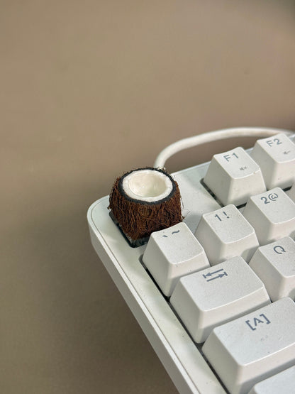 Coconut shaped personalized keycaps, mechanical keyboard fruit creative keycaps, coconut shaped decorative keycaps, keycaps