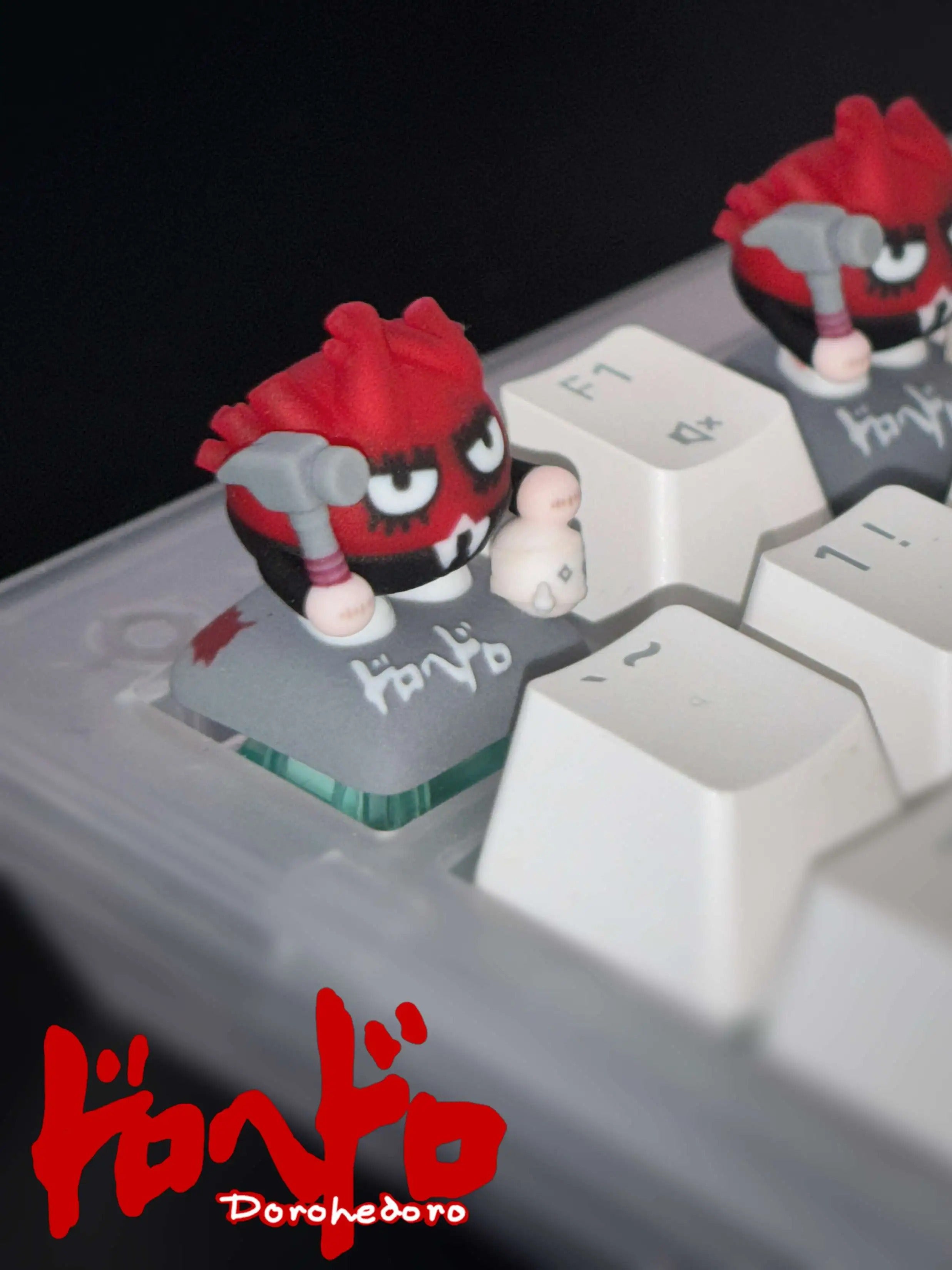 Dorohedoro Cute Keyboard Keycaps Resin Decor Personalized Doll Desktop Keyboard with Artistic Keycaps