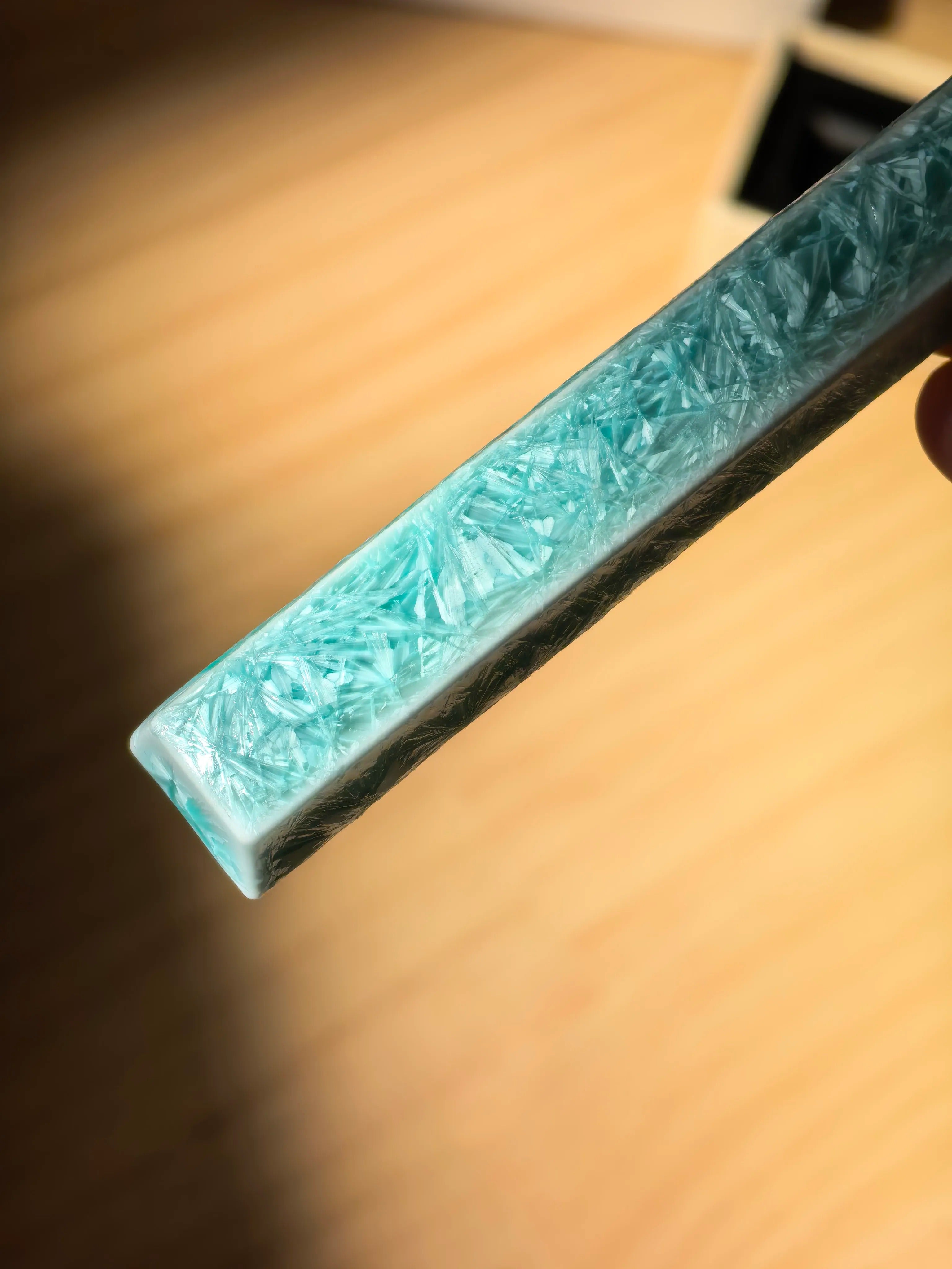 Ceramic material pattern ice crystal space bar personalized keycap keycap 6.25U, ice crystal space decoration keycap, mechanical keyboard space replacement keycap