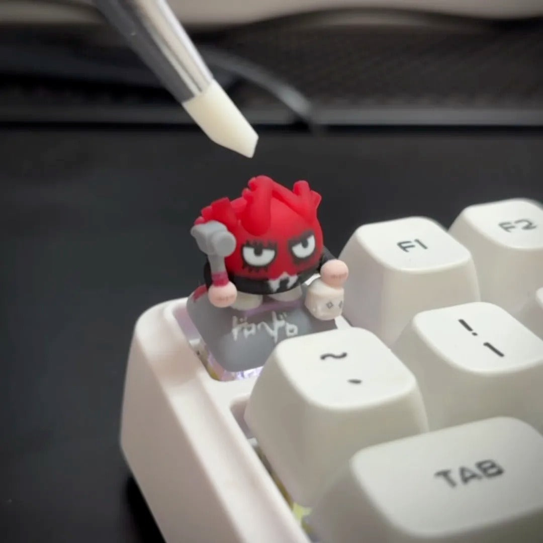 Dorohedoro Cute Keyboard Keycaps Resin Decor Personalized Doll Desktop Keyboard with Artistic Keycaps
