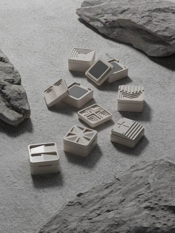 Overlapping Shadow "Metal Personalized Keycap Series, CNC Aluminum Alloy Processed Keycaps, Mechanical Keyboard Decorative Keycaps