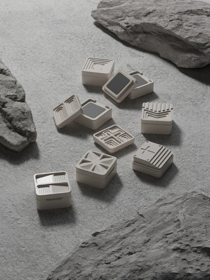 Overlapping Shadow "Metal Personalized Keycap Series, CNC Aluminum Alloy Processed Keycaps, Mechanical Keyboard Decorative Keycaps