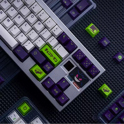 Chainsaw Man,Reze PBT Material  Personalized Keycap Set, Anime Game Culture Creative Decorative Keycap Set, Compatible with 61/64/68/75/84/87/104 Key Mechanical Keyboard