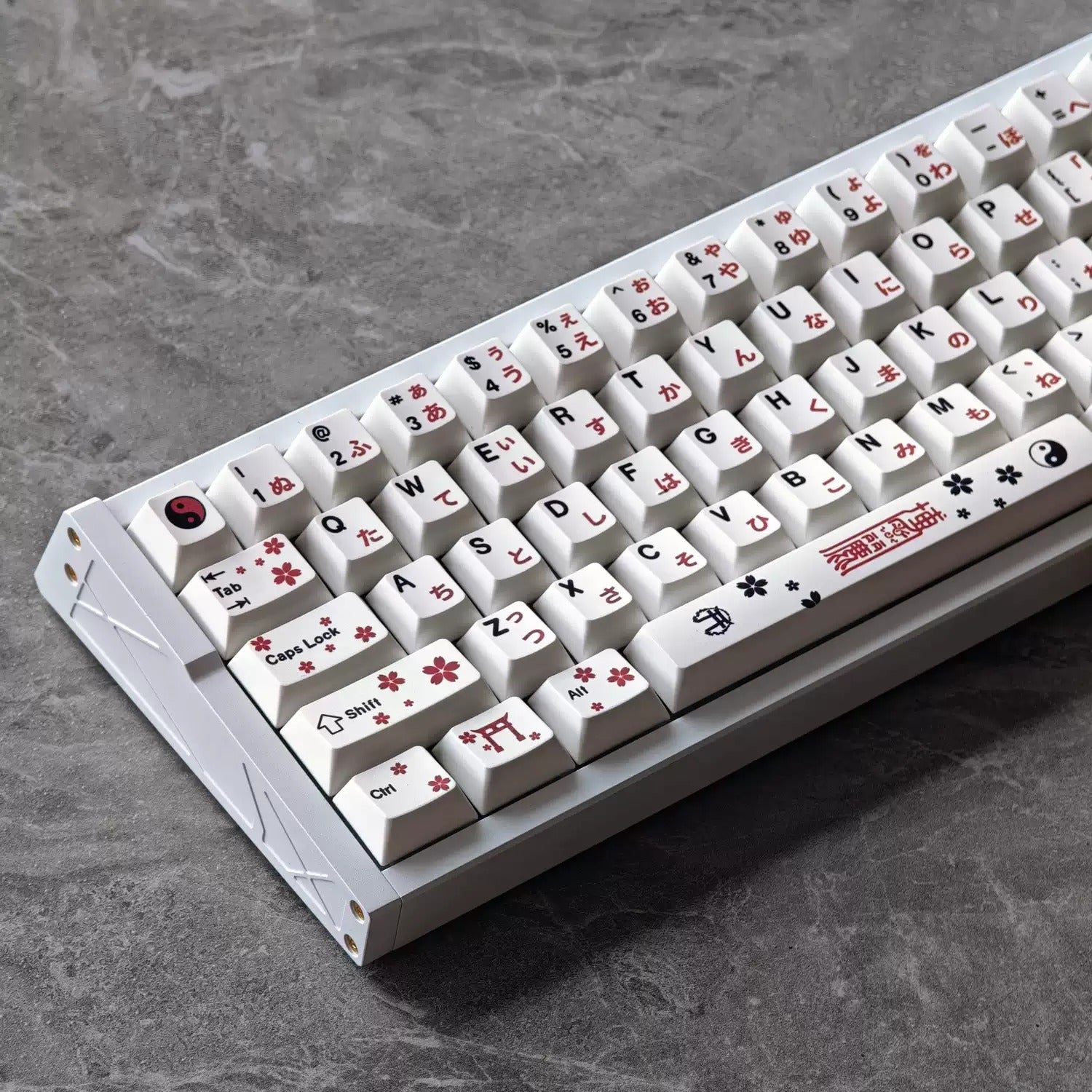 Touhou Project, Hakurei Reimu Theme Design Set Anime Game Personalized Keycaps Original Factory Height PBT Compatible 60 63 64 65 68 75 87