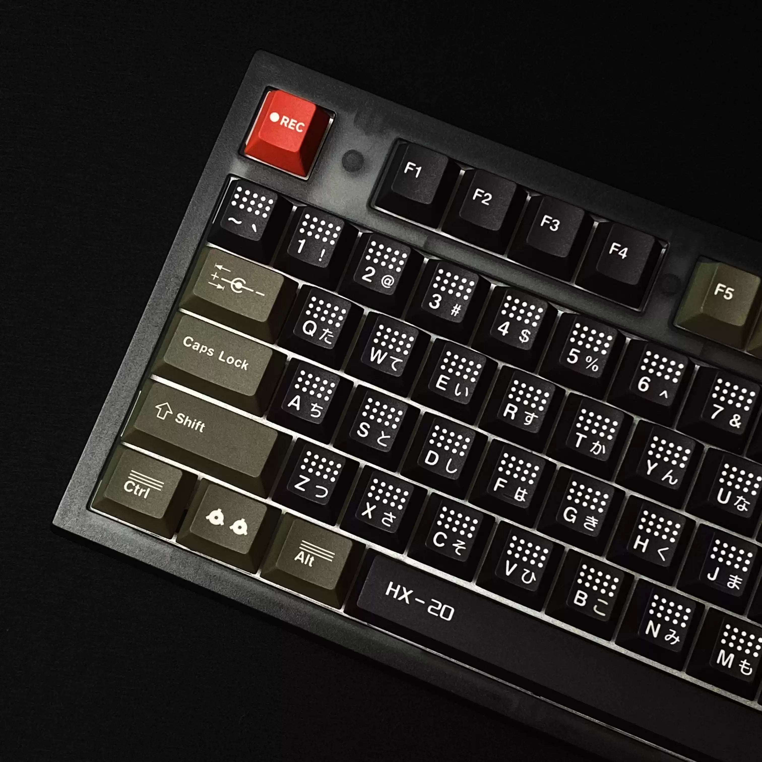 HX-20 retro keycap minimalist style factory height, PBT material material personalized keycap set， Simplified mechanical keyboard replacement keycap set, compatible with 61/64/68/75/84/87/104 mechanical keyboard replacement keycap