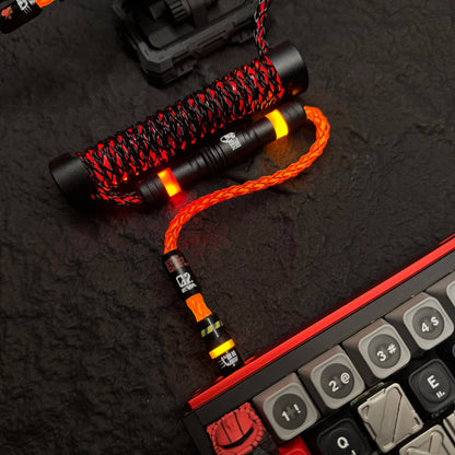 Customized manual data cable for mechanical keyboard with EVA theme design, Type-C TO USB-A Mechanical keyboard manual customization data cable