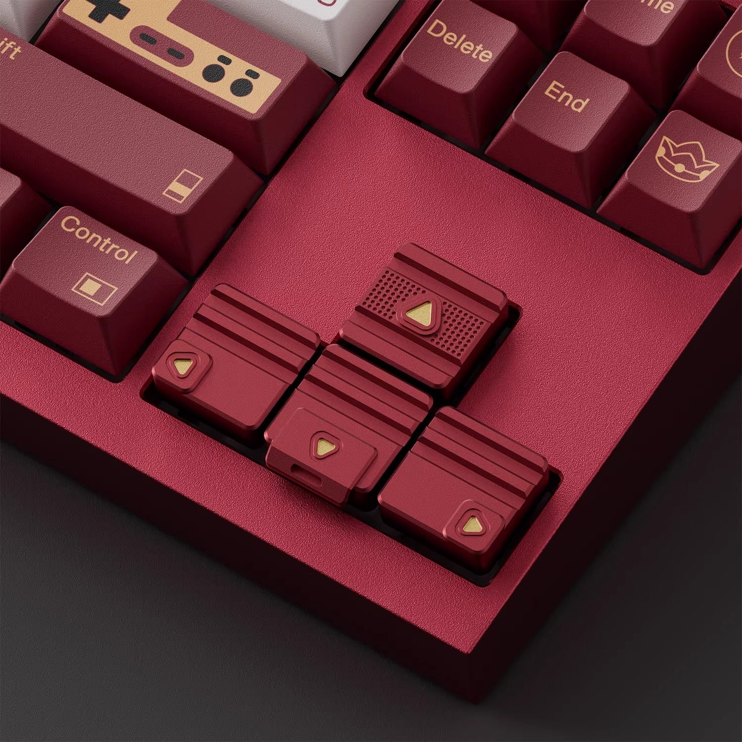 Aluminum alloy personalized keycaps, Year of the Horse commemorative edition, simple modular directional keys, metal material decorative keycaps