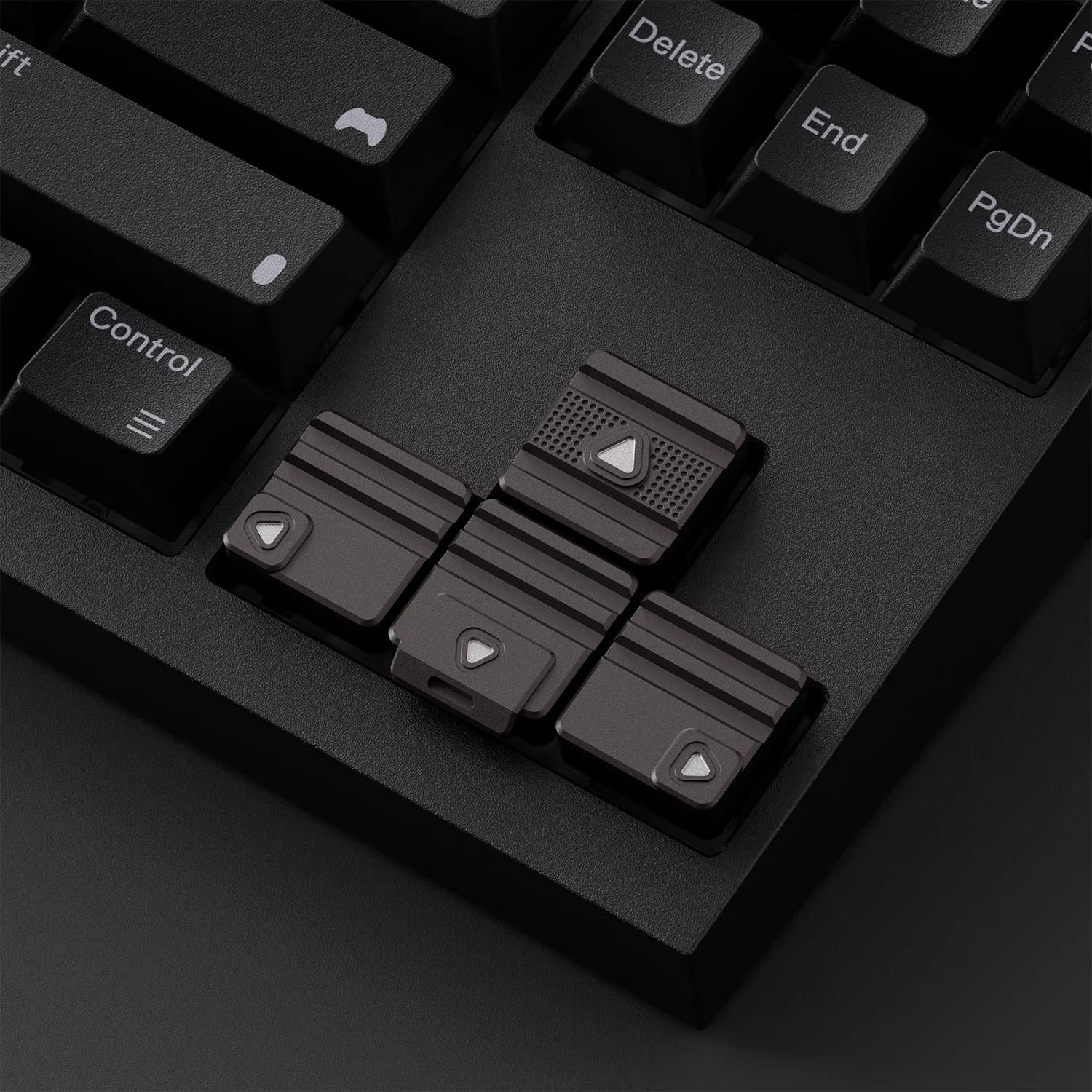 Aluminum alloy personalized keycaps, Year of the Horse commemorative edition, simple modular directional keys, metal material decorative keycaps