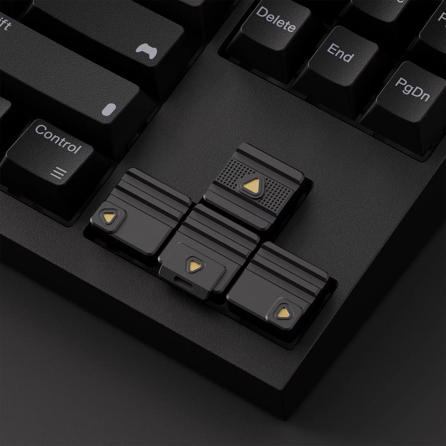 Aluminum alloy personalized keycaps, Year of the Horse commemorative edition, simple modular directional keys, metal material decorative keycaps