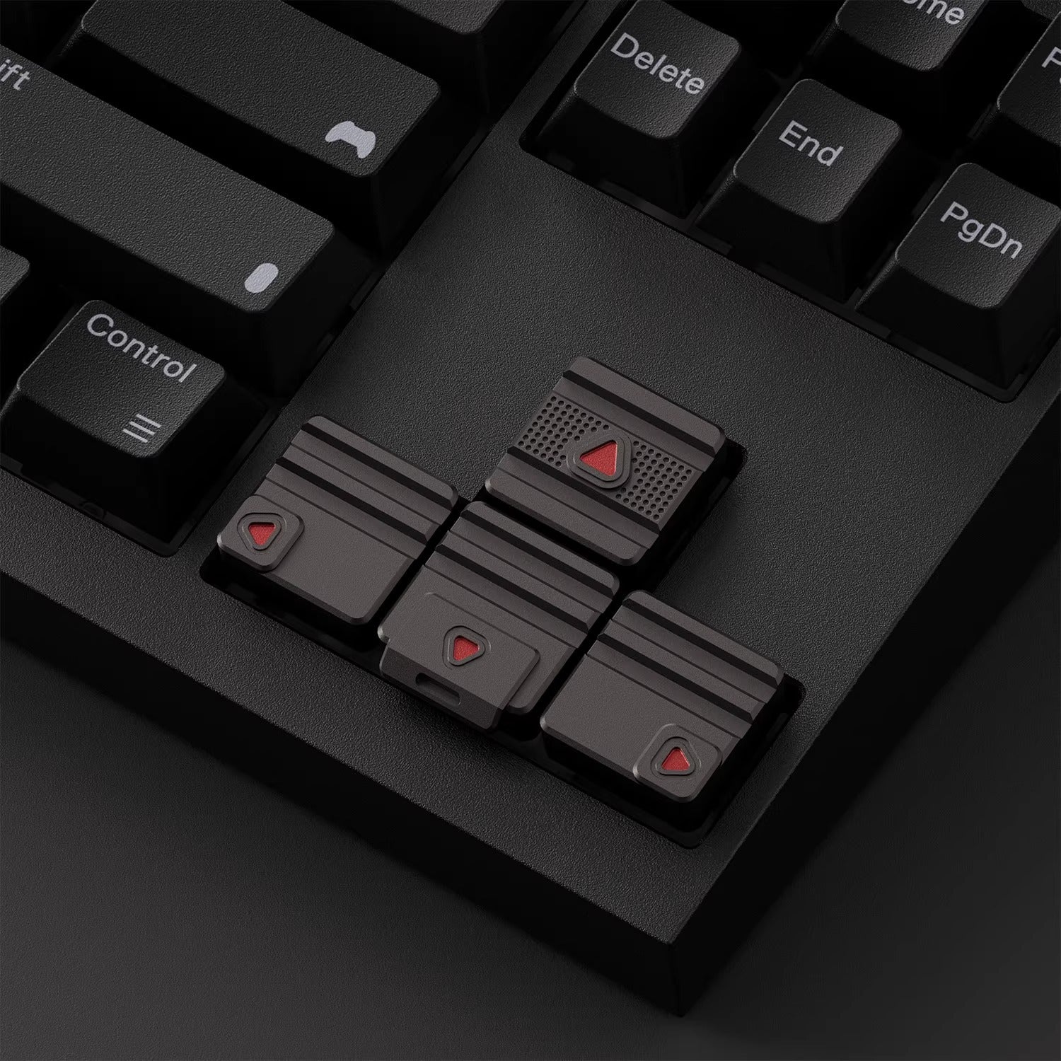 Aluminum alloy personalized keycaps, Year of the Horse commemorative edition, simple modular directional keys, metal material decorative keycaps