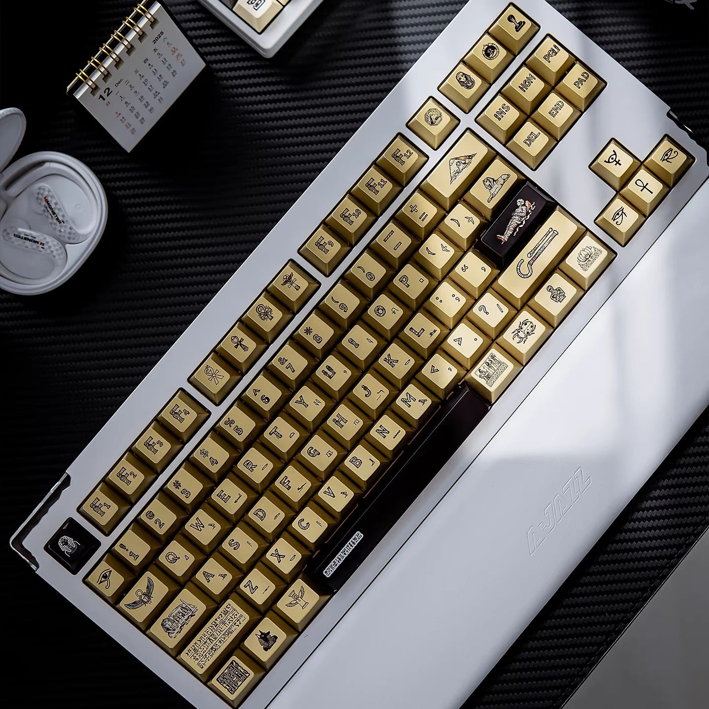 Mysterious Egypt, Metal Gloss PBT Material Personalized Keycap Set, Mechanical Keyboard Theme Design Decorative Keycap Set
