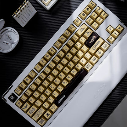 Mysterious Egypt, Metal Gloss PBT Material Personalized Keycap Set, Mechanical Keyboard Theme Design Decorative Keycap Set