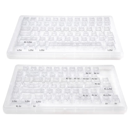 Carbon fiber patterned keycap translucent keycap set, PBT material, heat sublimation process, simple and personalized patterned keycap set, customized decorative keycap set