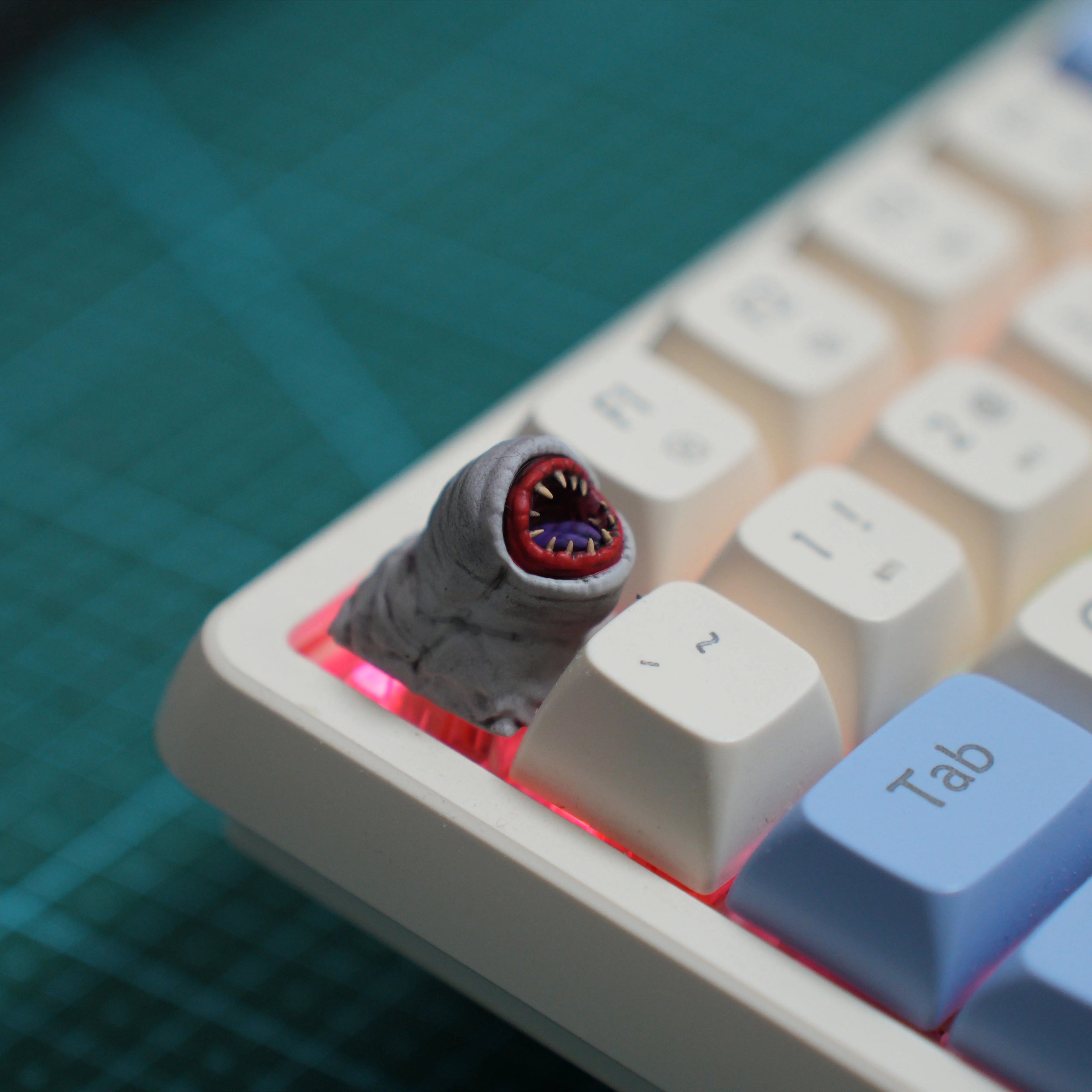 Monster Hunter themed resin personalized keycaps, coated resin mechanical keyboard decorative keycaps