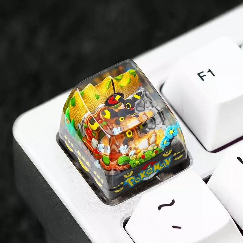 Pok é mon themed crystal dropper personalized keycaps, anime creative culture peripheral mechanical keyboard decorative keycaps