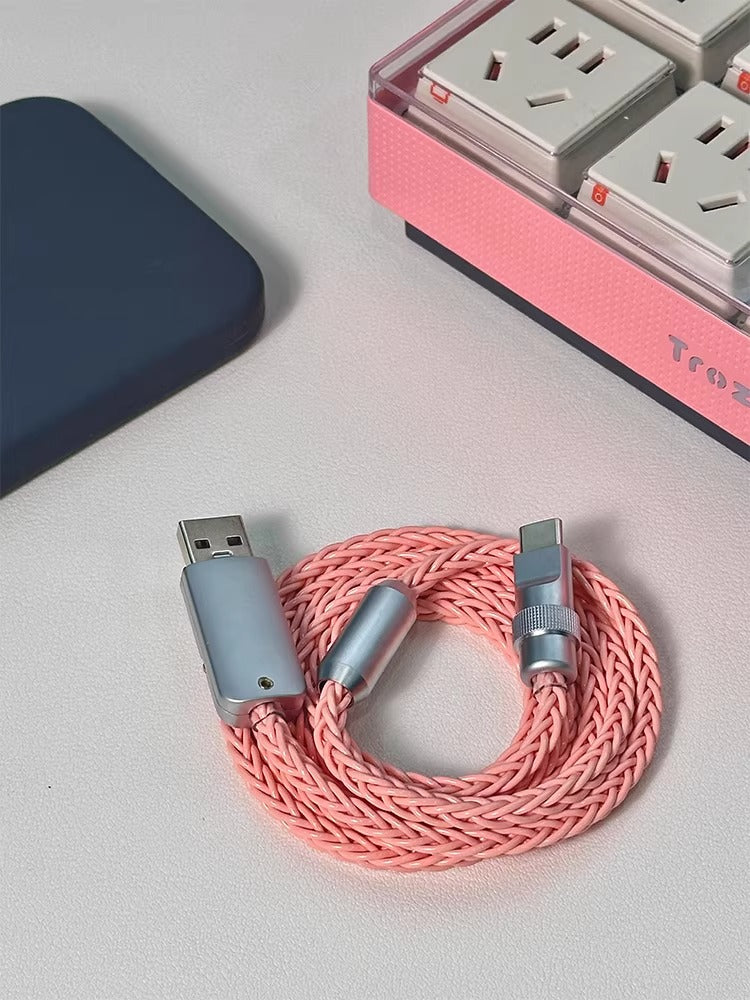 Single crystal copper customized mechanical keyboard data cable basic straight line type USBTypeC interface