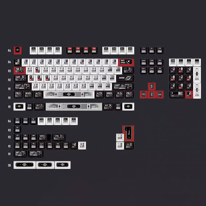 Star Trek Theme Design Keycaps Set, PBT Original Factory Height, PBT material personalized keycaps, mechanical keyboard replacement keycap set, Compatible with 61/64/68/75/84/87/104 Key Mechanical Keyboard Keycap Set