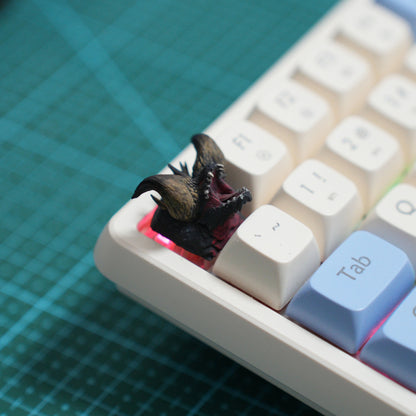 Monster Hunter themed resin personalized keycaps, coated resin mechanical keyboard decorative keycaps