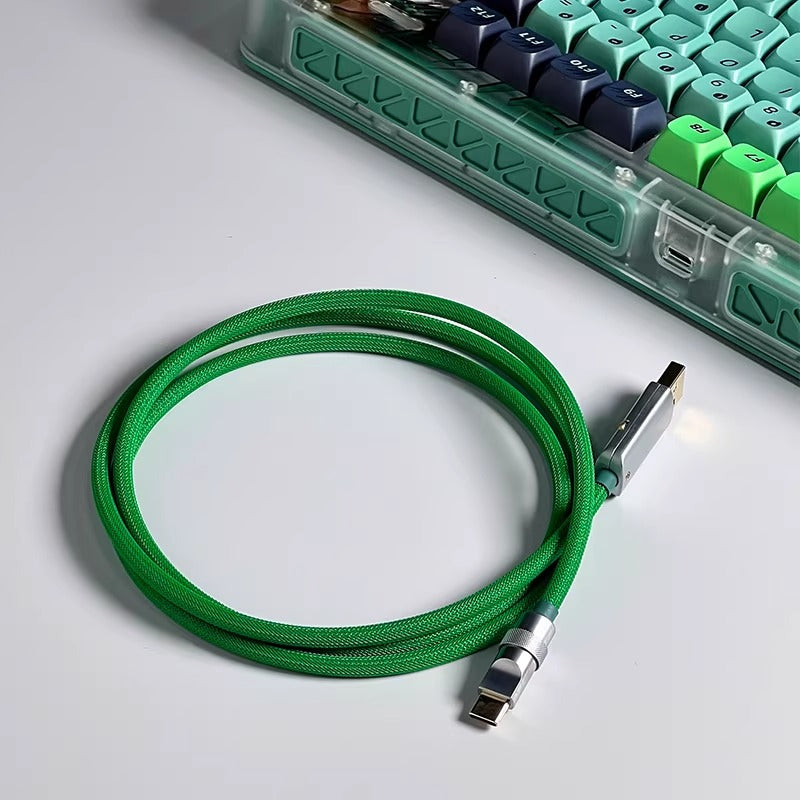Customized mechanical keyboard data cable, pure hand woven wire, basic straight line design, USB TypeC interface