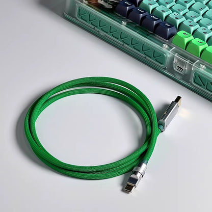 Customized mechanical keyboard data cable, pure hand woven wire, basic straight line design, USB TypeC interface