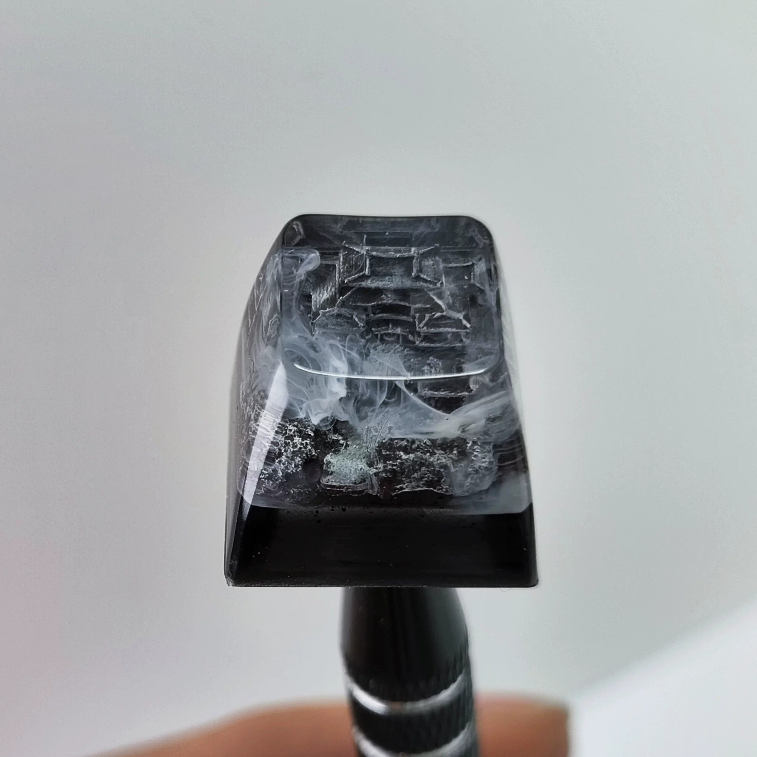 Ink wash style, crystal resin personalized keycaps, classical style resin handmade decorative keycaps