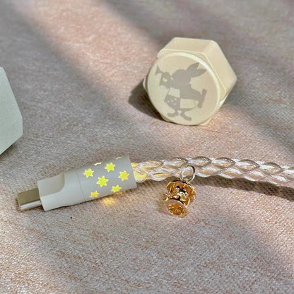 Customized single crystal copper handmade mechanical keyboard data cable, full body luminous star hollow plug, aviation plug, personalized luminous cable