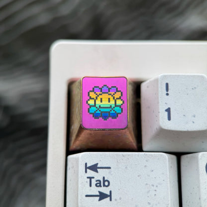 Sunflower, Sunflower series 14 models to choose from, 1U titanium alloy personalized keycaps, fashionable and trendy items, mechanical keyboard artistic decorative keycaps.