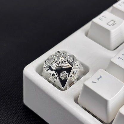 Chrome Hearts style, Metal retro patterned personalized keycaps, trendy and fashionable with decorative keycaps