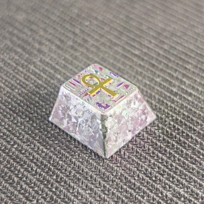 The symbol of life in ancient Egypt, Ankh/crux ansata， Titanium alloy personalized keycaps, titanium alloy rune decorative keycaps, mechanical keyboard metal keycaps