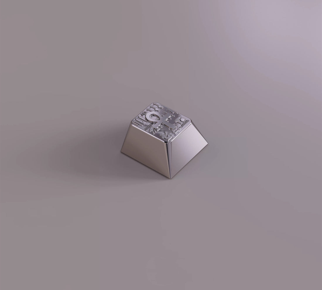 The symbol of life in ancient Egypt, Ankh/crux ansata， Titanium alloy personalized keycaps, titanium alloy rune decorative keycaps, mechanical keyboard metal keycaps