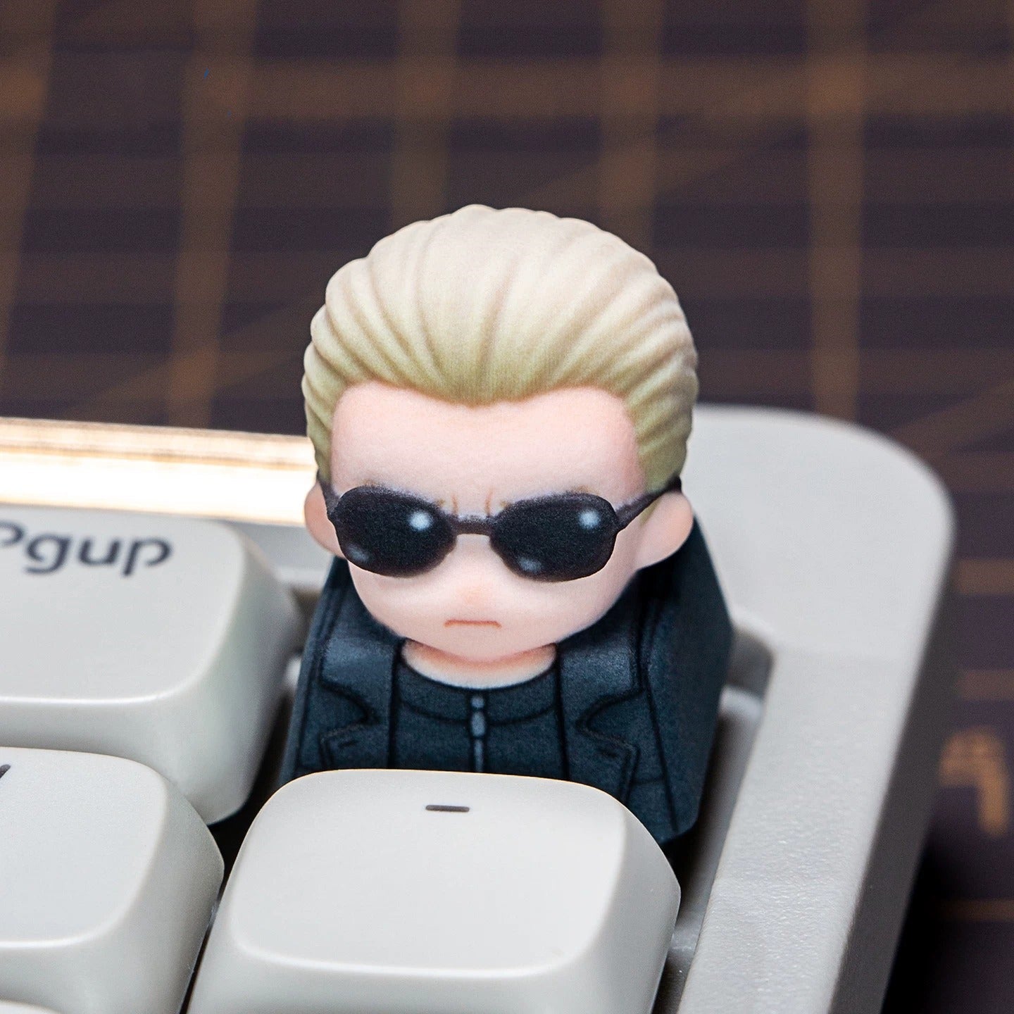 Resident Evil series, doujin character half body design multi-color resin personalized keycaps, anime game culture peripheral products keyboard decoration keycaps