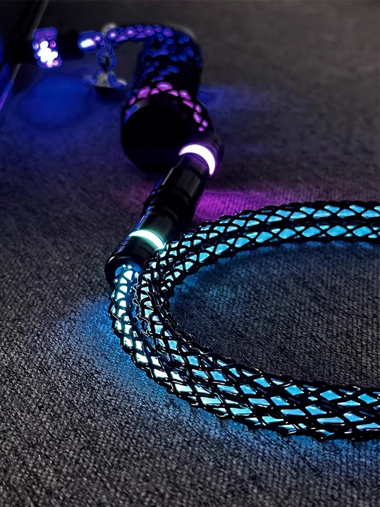 Type-C socket induction magnetic control adjustable light color whole antenna illuminated keyboard aviation plug customized data cable Heichen mechanical keyboard manual data cable