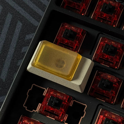 Ladder metal keycaps, standard 1.75U/R2 height, CNC aluminum alloy PEI industrial style single personalized caps customized