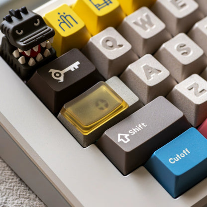 Ladder metal keycaps, standard 1.75U/R2 height, CNC aluminum alloy PEI industrial style single personalized caps customized
