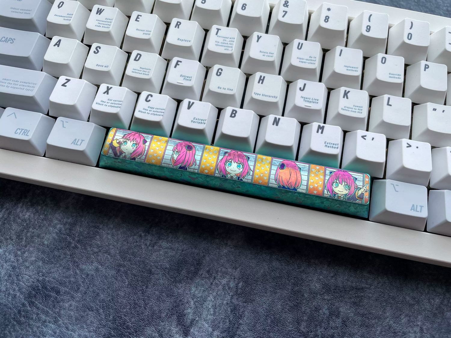 Titanium alloy anime theme space collection, 6.25U titanium alloy space keycaps, personalized decorative keycaps, mechanical keyboard replacement metal keycaps