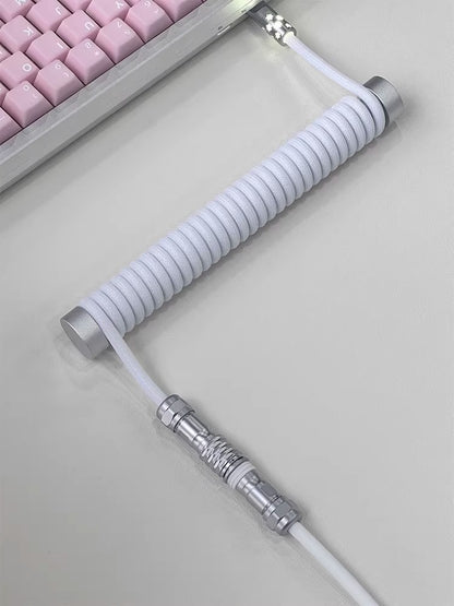 Handcrafted custom keyboard aviation plug data cable typec luminous star cable 8k return custom keyboard data cable