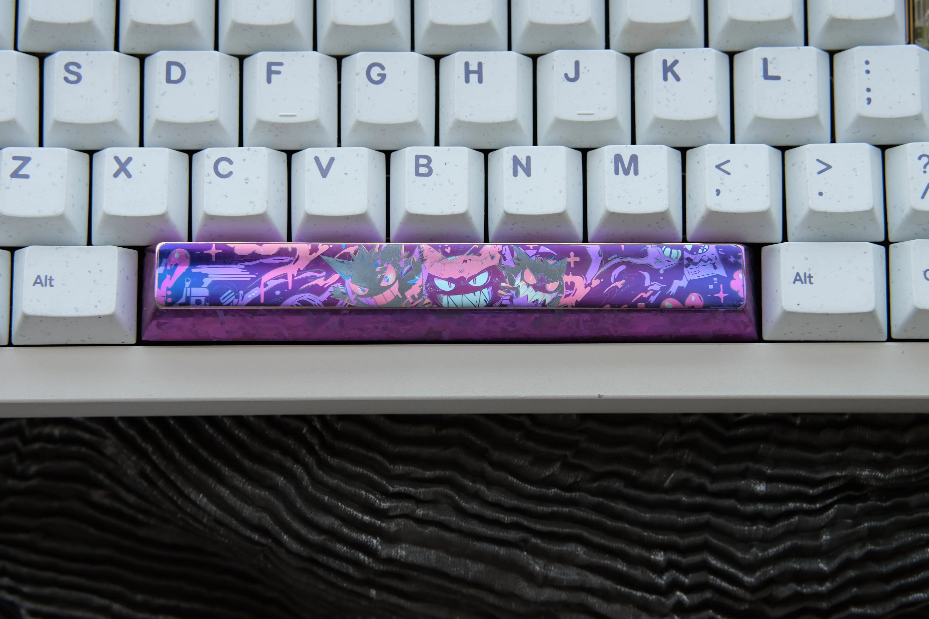 Titanium alloy anime theme space collection, 6.25U titanium alloy space keycaps, personalized decorative keycaps, mechanical keyboard replacement metal keycaps