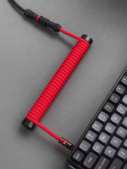 Handcrafted custom keyboard aviation plug data cable typec luminous star cable 8k return custom keyboard data cable